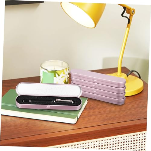 Holibanna 4 Stück Teiliges Metall Stifteetui mit Weicher Schwamm innenausstattung Rechteckig Roségoldfarben Robust und Stilvoll als Edle Geschenkbox für Kugelschreiber und Bleistifte von Holibanna