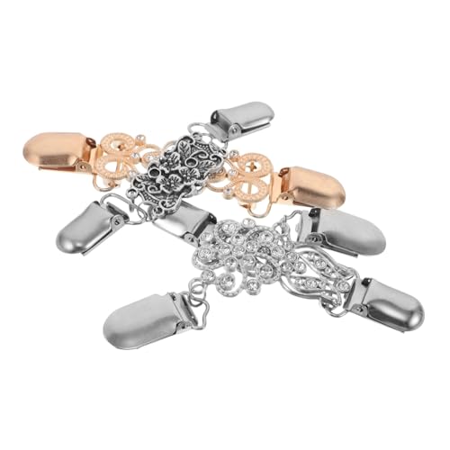 Holibanna 4 Stück Teiliges Retro Strickjacken Clips aus Langlebiger Legierung Stilvolle Europäische Schal Cardigan-klammern mit Sicherem Halt Modische Broschennadeln für Damenkleidung von Holibanna