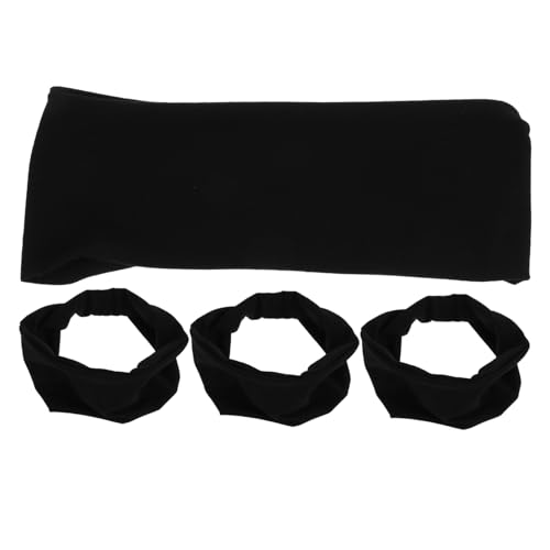 Holibanna 4 Stück Teiliges Stirnband mit Knopf Elastisch Breites Sport Haarband für Damen und Herren Schweißableitend Rutschfest für Yoga Fitness Laufen Basketball und Outdoor Aktivitäten von Holibanna