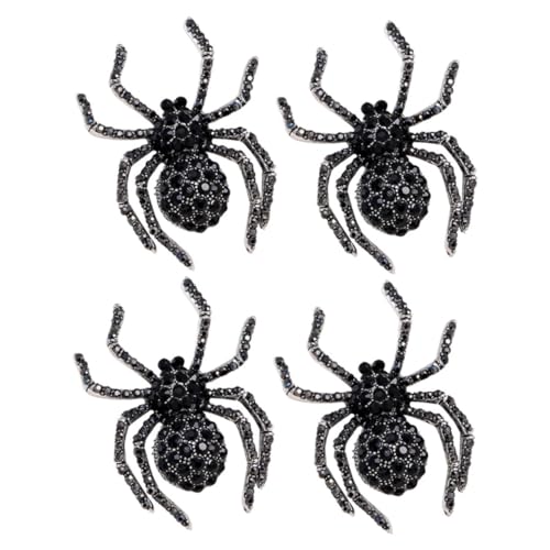 Holibanna 4 Stück Teiliges Vintage Spinnenbrosche Retro Halloween Anstecknadeln für Kleidung Einzigartige Dekoration für Damen und Herren Kreatives für Besondere Anlässe von Holibanna