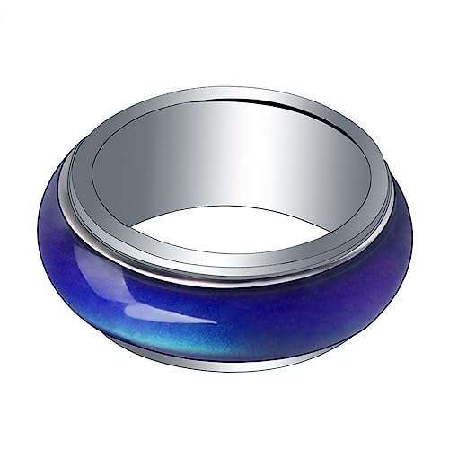 Holibanna 4 Stück Thermochromer Ring verstellbare Ringe für Männer Cocktailringe Kinderringe Edelstahlringe für Damen Herrenring Stimmungsringe Gefühlsring Charme Schmuck männlich Kupfer von Holibanna