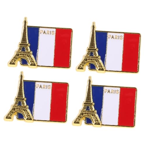 Holibanna 4 Stück Frauen Broschen Geschenke für Männer Dekor Land email Metallbesatz italienische geschenke Gedenkgeschenke kleines Geschenk Flagge Stift Rucksack Souvenir Fräulein Abzeichen von Holibanna