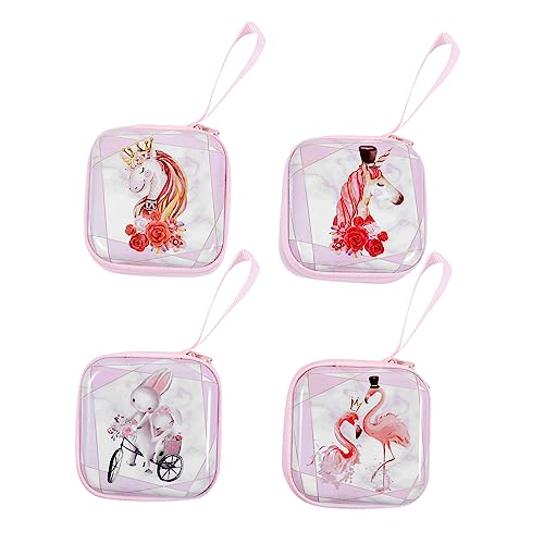 Holibanna 4Stücke Einhorn Münztaschen Süße Geldbeutel für Aufbewahrung für Kleingeld Karten und Kleine Artikel für Mädchen von Holibanna