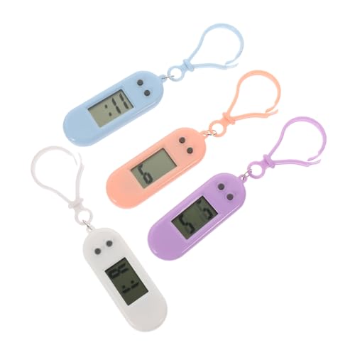 Holibanna 4stücke Digitale Uhr Für Junge Mädchen Taschenuhr Mit Schlüsselanhänger Einfache Elektronische Uhr Für Studenten Und Freunde Gemischte Farben von Holibanna