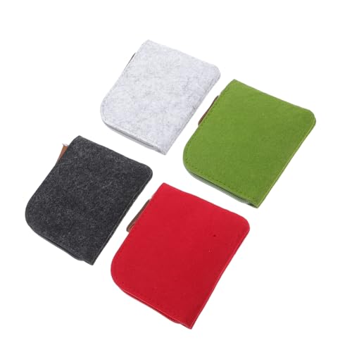 Holibanna 4-teiliges Filz-geldbörsen-Set Mini-geldbörse Beutel für Jungen und Mädchen Aufbewahrungstasche mit Reißverschluss in Grau Grün Dunkelgrau Holibanna 4-teiliges Filz-geldbörsen-Set Mini-geldbörse Beutel für Jungen und Mädchen Aufbewahrungstasche mit Reißverschluss in Grau Grün Dunkelgrau von Holibanna