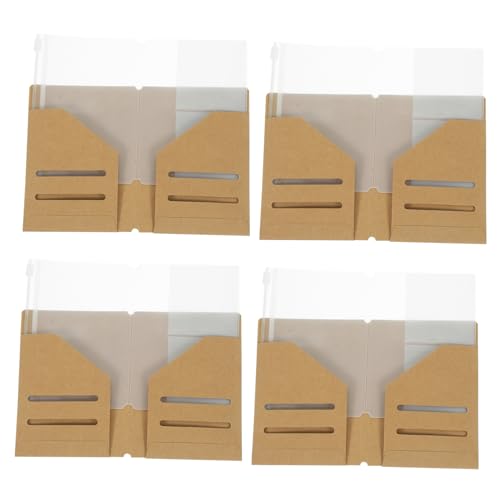 Holibanna 4stücke Kraftpapier-reisepasshülle Mit PVC-reisepass-Organizer-geldbörse Reisepasshülle Reisepass-Organizer Zur Aufbewahrung Von Dokumenten Und Karten von Holibanna