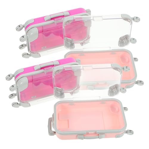 Holibanna 4stücke Mini-Koffer Für Damen Reise-Make-up-Box Kosmetikkoffer Mit Tragegriff Organizer Für Schönheitsinstrumente Geeignet Für Reisen Und Tägliche Nutzung von Holibanna