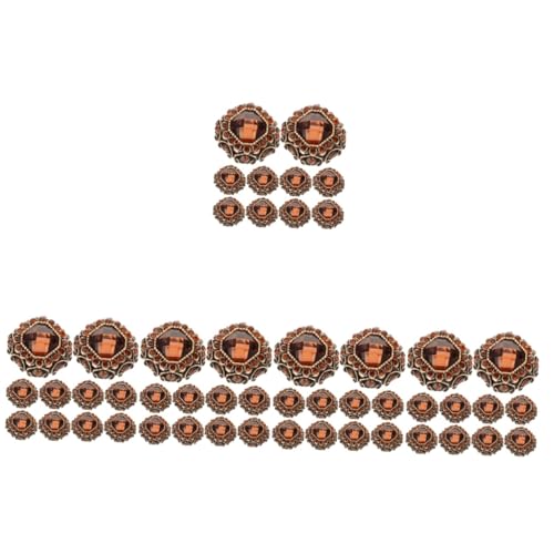 Holibanna 5 Sätze Mantel Knöpfe Mantelknöpfe Jackenknöpfe Metallknöpfe Stifte Pailletten Zum Basteln Zubehör Annähen Von Knöpfen Knöpfe Zum Nähen Von Mänteln Strasssteine Brown 10 Stück * 5 von Holibanna