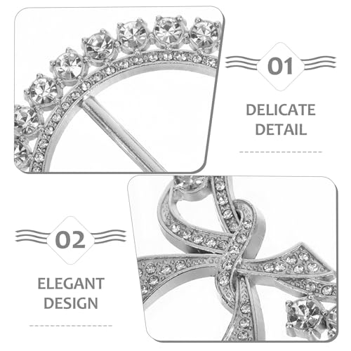 Holibanna 5 Stück Schalringe und -schieber, Perlen-Strass-Schalclips für Damen, Hemd-Taillenmieder-Clips, Spanner, Miederhalter für Schals, Seidenschals von Holibanna