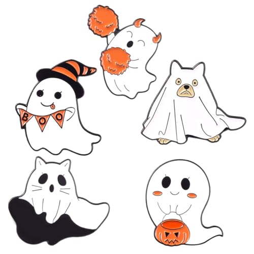 Holibanna 5 Stück Teiliges Lustige Broschen Halloween Anstecker Emaille für Kleidung Dekorative Schneemann Designs für Partys und Alltäglichen Gebrauch von Holibanna