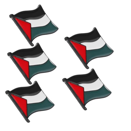 Holibanna 5 Stück Teiliges Palästina Flaggen Anstecknadel Set Leichte Metallbroschen Stilvolle Palestine Brooch Pins für Kleidung Rucksäcke und Modische Accessoires Vielseitige Dekoration von Holibanna