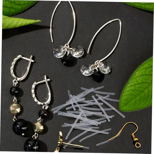 Holibanna 50 Stück Silikon Ohrstecker Schutzhülsen Allergie Ohrring Sleeve Protector Flexibel Transparent Einfach zu Tragen Geeignet für Frauen und Mädchen ca von Holibanna