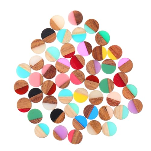 Holibanna 50stücke Harz Holz Anhänger Diy Schmuck Zubehör Handgemacht Material Halskette Ohrring Basteln Accessoires Für Feiertage Und Geschenke von Holibanna