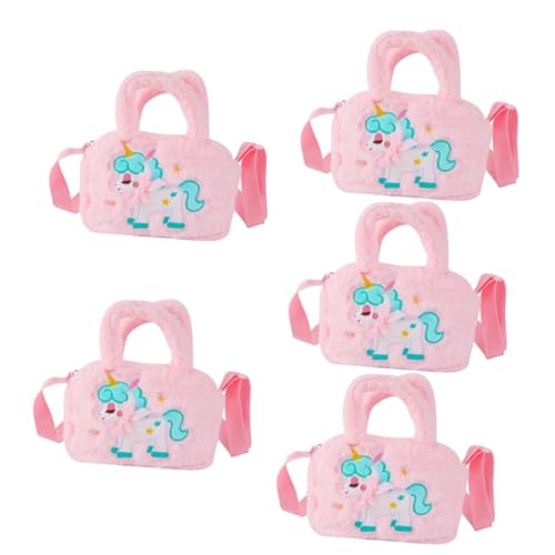 Holibanna 5St Einhorn-Tasche Umhängetasche für Damen Baby-Mädchen-Geschenk Damen Tragetasche Damen geldbörsen Umhängetasche für Kinder Baby Mädchen Tasche niedlich Handtasche Designpaket von Holibanna