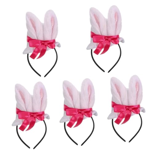 Holibanna 5St Hasenohr Stirnband Stirnbänder mit Hasenohren Mädchenkleidung Make-up-Stirnband Haarbänder Haarspangen für die Osterparty Osterhasen Ohren Stirnband bilden Kopfbedeckung Samt von Holibanna