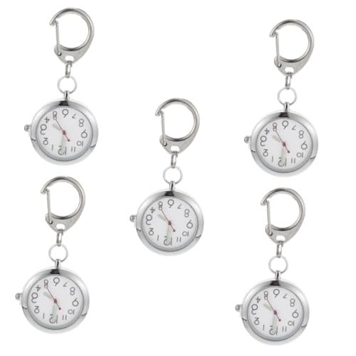 Holibanna 5St Krankenschwester Uhr Arzt Nacht leuchtende Uhr en für Krankenschwestern Damenen Rucksack ansteckbare Taschen Ester-Clip- aus Edelstahl Mini Anschauen von Holibanna