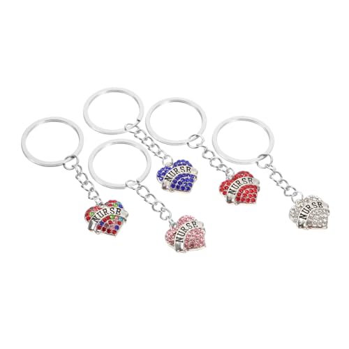 Holibanna 5stücke Teiliges Herz Schlüsselanhänger Für Hochwertige Schmuckstücke Aus Langlebigem Und Strass Als Für Besondere Anlässe von Holibanna