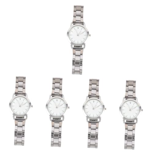 Holibanna 5St Uhr mit leuchtendem Stahlband Handgelenkschmuck Herren Geschenke für Männer Damenuhren einzigartige Armbanduhr Uhr für männer beiläufig Anschauen Quarzuhren schmücken männlich von Holibanna