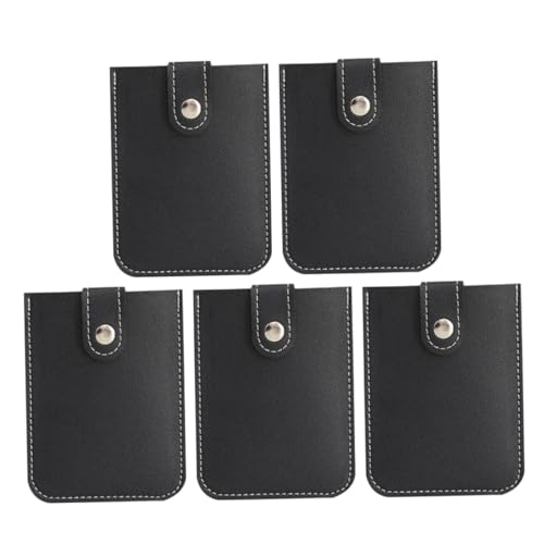 Holibanna 5stücke Teiliges Multifunktionale Pull-Out-kartenhülle Pu-Material Für Visitenkarten Kreditkarten Und Ausweise Und Schwarz von Holibanna