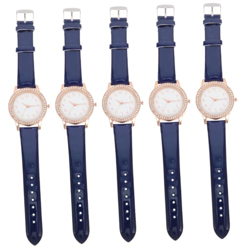 Holibanna 5St Damenuhr mit Strass Frauen Uhren modische Damenuhr armbanduhren für Damen Quarz von Holibanna