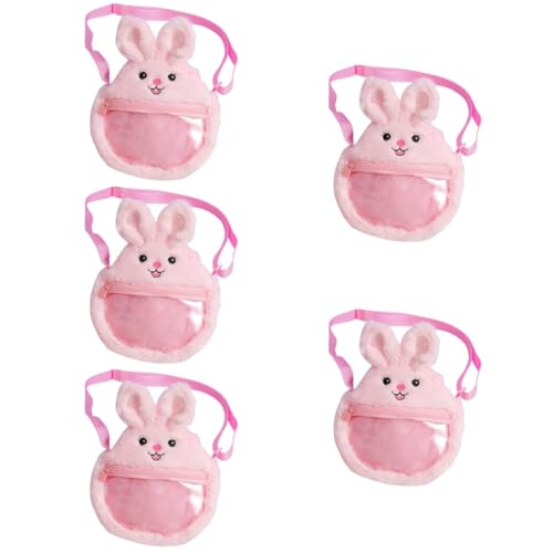 Holibanna 5St Hase Umhängetasche Cartoon-Geldbörse kreative Aufbewahrungstasche Kinder Geldbörse Telefon Brieftasche Schultertasche Umhängetasche für Mädchen Aufbewahrungstasche für Mädchen von Holibanna