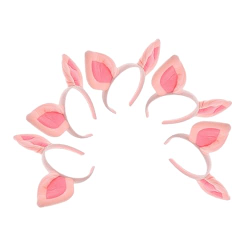 Holibanna 5stücke Tierkostüm-stirnband Mit Schweineohren Rosa Für Cosplay Halloween Weihnachts-feier Party-dekoration Aus Weichem Bequeme Hautpflege-behelfe von Holibanna
