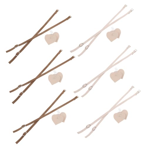 Holibanna 6 Paar Verstellbare Abnehmbare High Heel Schuhriemen Kunstleder Unsichtbare Fußfreundliche Schnürbänder für Damen Rutsch Bindebänder für Lockere Pumps von Holibanna