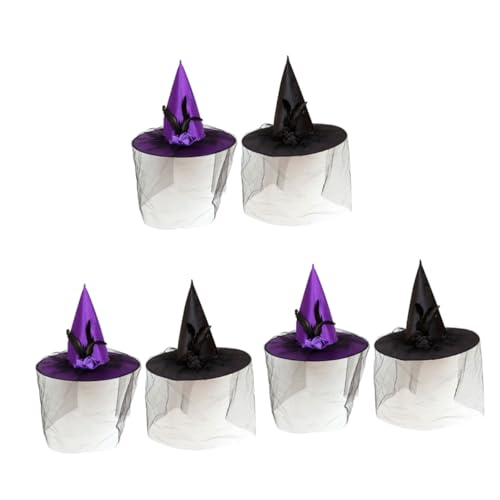 Holibanna 6 Stk Halloween Hexe Hut Hexen Hut Hexenhut Für Damen Make-up-stirnband Maskerade Hexenhut Halloween-hexenhut Hexenhut Für Kleinkinder Schwarzer Party-hexenhut Kleidung Partybedarf von Holibanna