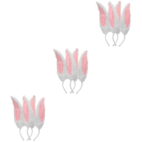 Holibanna 6 Stk Hasenohr Stirnband Partygeschenke für Kinder rosa Kostüm Foto Haarnadel Kleider Party-Stirnband schöne Kaninchenohr-Stirnbänder Dropshipping Requisiten Hasenmädchen Haarring von Holibanna