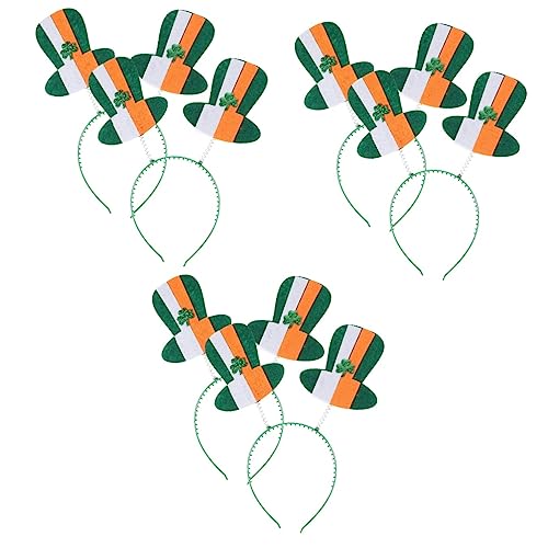 Holibanna 6 Stk Klee Kopfschmuck Kleeblatt-stirnband Für Frauen Grüne Hut-kopfhörer Irish Day Haarband Patricks Day Haarreifen St Patricks Day Hut Haarschmuck Patty Mädchen Fräulein Plastik von Holibanna