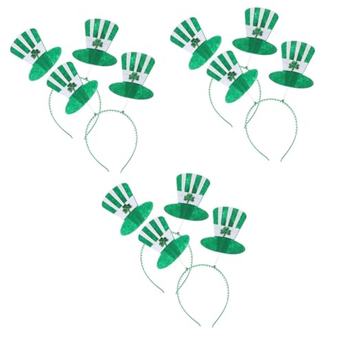 Holibanna 6 Stk Klee Kopfschmuck Grüne Hut-kopfhörer Dekorativer Festlicher Kopfschmuck Glücksklee-stirnband Irisch Grünes Haarband Pattys Day Haarband Glücklich Patrick Fräulein Plastik von Holibanna