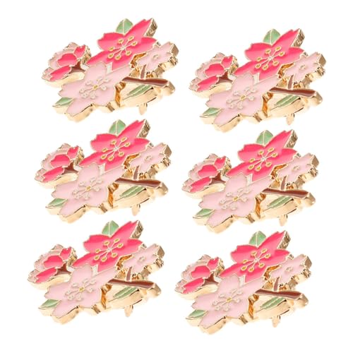 Holibanna 6 Stück Kirschblüten broschen aus Metall Niedliche Blüten designs Vielseitige Anstecknadeln für Kleidung Rucksäcke und Partyaccessoires Frühlingshafte Schmuckpins für Damen von Holibanna