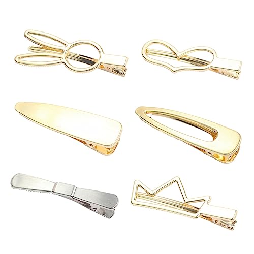 Holibanna 6stücke Haarspangen Aus Legierung Mit Clips Metallspangen Für Damen Und Mädchen Silber Langlebig Und Elegant von Holibanna