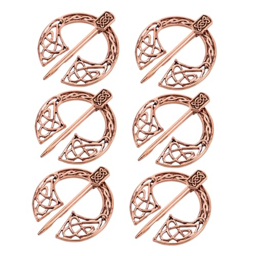Holibanna 6 Stück Mittelalterliche Wikinger Broschen aus Robustem Legierungs material Vintage Design mit Detailreicher Verzierung Vielseitig Kombinierbar für Männer und Frauen Stilvolle von Holibanna