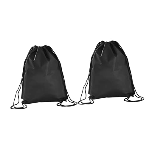 Holibanna 6stücke Kordelzugtaschen Gewebtem Material Leichte Vielseitige Aufbewahrungstaschen Für Schuhe Sport Yoga Und Reisen Schwarz von Holibanna