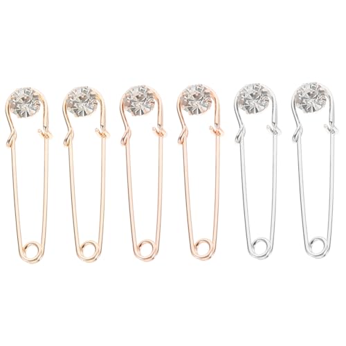 Holibanna 6 Stück Strass Brosche Anstecker für Kleidung Stilvolle Dekoration für Kleider Schals Pullover und für Formelle und Informelle Anlässe von Holibanna