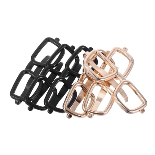 Holibanna 6 Stück Teiliges Herren Krawattenklammern Brillenform Metall Necktie Clips für Anzüge Business Meetings Interviews Reise Stabile Befestigung Kompakt und Langlebig von Holibanna