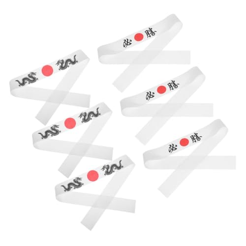 Holibanna 6 Stück Teiliges Japanisches Stirnband Atmungsaktive Bandana Kopfbedeckung für Karate und Kochen Vielseitig Einsetzbar Bequemer Sitz Traditioneller Samurai Stil für Sport und von Holibanna