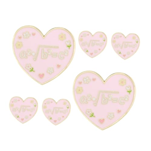 Holibanna 6 Stück Teiliges Love Heart Broschen aus Langlebiger Legierung Dekorative Anstecknadeln für Damen Vielseitig Einsetzbar an Mänteln Schals Pullovern und Taschen Geschenkidee zu von Holibanna