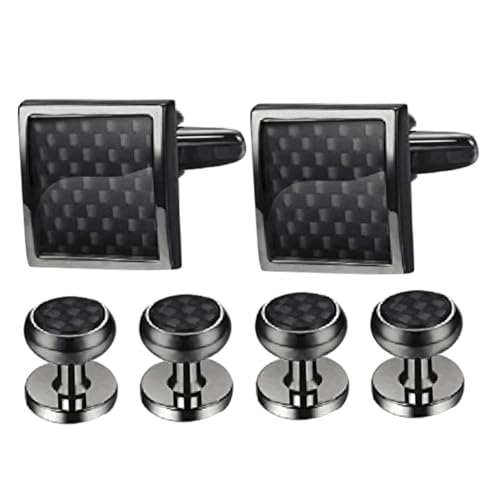 Holibanna 6 Stück Teiliges Set Manschettenknöpfe Hemdknöpfe für Herren Tuxedo Accessoires für Formelle Anlässe Hochzeiten Besondere Veranstaltungen von Holibanna