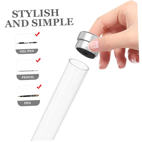 Holibanna 6 Stück Teiliges Transparentes Kunststoff Stifteetui Runde Aufbewahrungsbox für Kugelschreiber und Schreibwaren Modernes Design Vielseitige Stiftesammlung für Büro Schule und von Holibanna