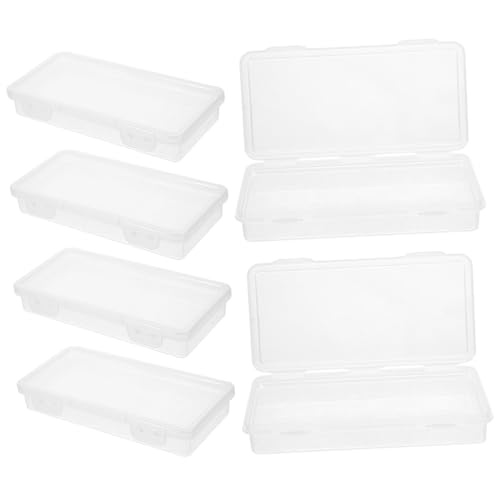 Holibanna 6 Stück Teiliges Transparentes Stiftebox aus Robustem Kunststoff Stapelbare Portable Stifte Organizer mit Sicherem Deckel Großer Kapazität für Stifte Marker und Buntstifte von Holibanna