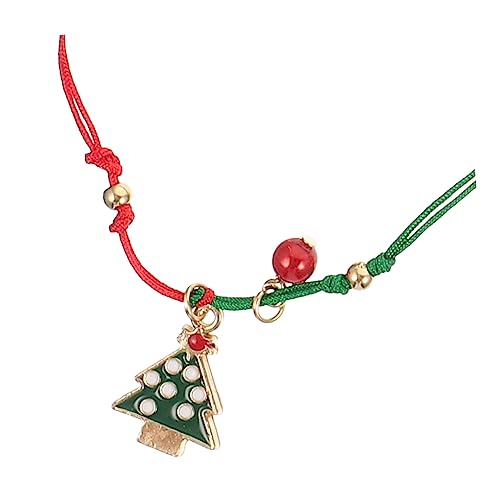 Holibanna 6 Stück Teiliges Weihnachtsarmband Geflochtene Seilarmbänder mit Legierungs Charms Damen Xmas Schmuck für Freundin Festliche Weihnachten von Holibanna