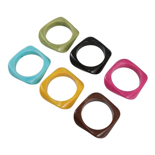 Holibanna 6stücke Klobige Armreifen Aus Kunststoff Geometrisches Armband Im Vintage-stil Für Damen Und Herren Party-accessoire Farbenfroh Und Robust von Holibanna