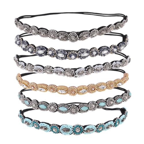 Holibanna 6stücke Teiliges Haarschmuck Strass Und Perlen Elastisches Haarband Für Damen Und Mädchen Für Partys Und Besondere Anlässe Handgefertigt Für Eleganten Look von Holibanna
