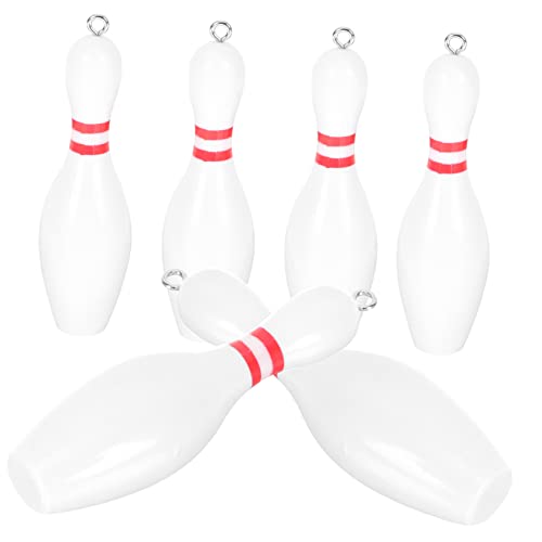 Holibanna 6st Bowling-zubehör Bowling Mitgebsel Bowling-schlüsselanhänger-Ornamente Bowlingkugel Schlüsselanhänger Bowling-Geschenke Sportliche Reize PVC Kind Suite Weiß Empfindlich von Holibanna