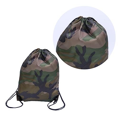 Holibanna 6stücke Teiliges Camouflage Polyester Rucksack Wasserdichter Kordelzugbeutel Für Schwimmen Strand Und Sportaktivitäten Geeignet Für Erwachsene Und Mädchen von Holibanna