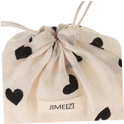 Holibanna 6stücke Herz-schmuckbeutel in Champagnerfarbe Kordelzugbeutel Für Damen Kleine Kosmetiktasche Mit Kordelzug Make-up-Tasche Wiederverwendbare Stoffbeutel Für Reiseutensilien von Holibanna