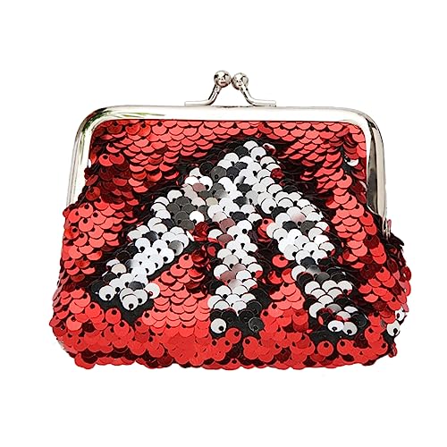 Holibanna 7st Halter Geldbörse Kleine Geldbörse Kinder Geldbörse Mini-geldbörse Geldbörse Mit Glitzer Bling Geldbörse Münzbeutel Mit Pailletten Glitzer-münzbeutel Hand Damen Tasche Tragbar von Holibanna