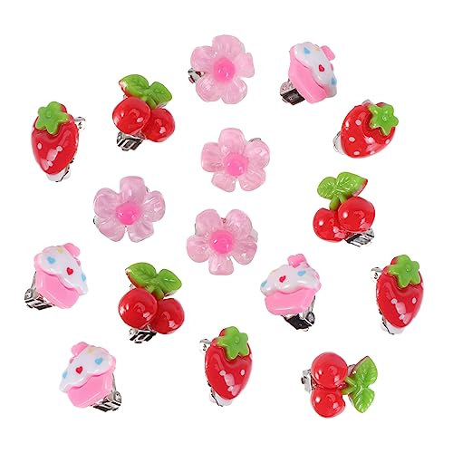 Holibanna 8 Paare Ohrclips Bunte No Piercing Ohrringe Erdbeer Blume Eiskrem Muster Mädchen Ohrschmuck Spaßige Designs Party Schmuck von Holibanna